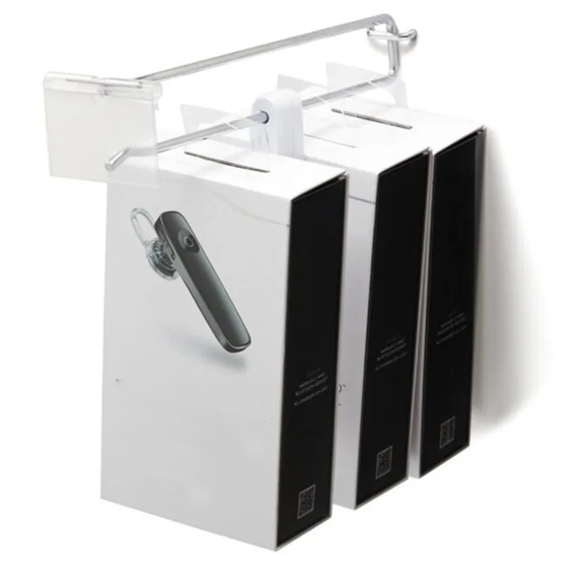 500 Pcs/Pack Retail Shop WallHook Merchandise Security Display Stop Lock With Pore Size 6mm Color White Material ABS And Steel |