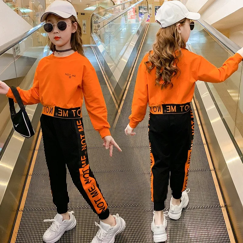 

Kids Clothes Girls Casual Tracksuit Long Sleeve Tops+Pants 2pcs Children Spring Autumn Outfits Girls Sport Sets 3 5 7 9 11 Years