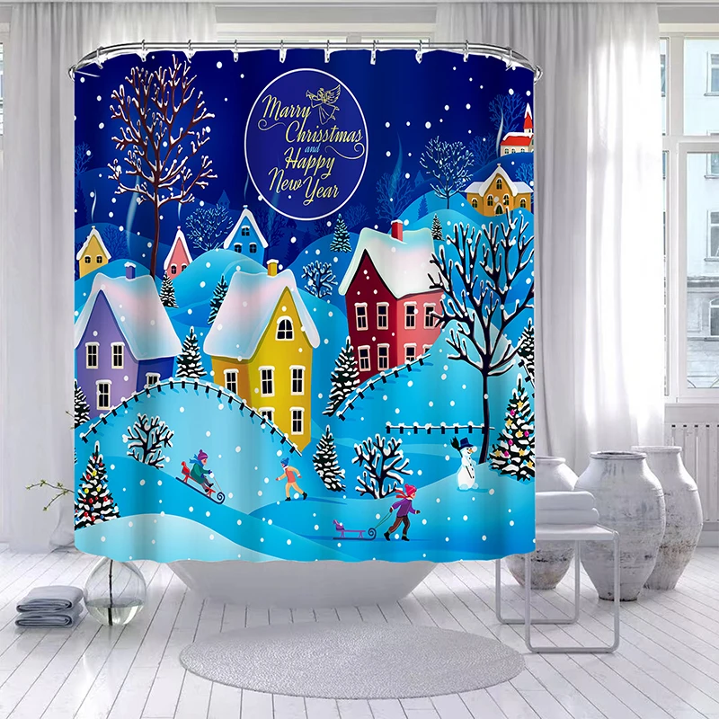 

Водонепроницаемая занавеска для душа «Снеговик»