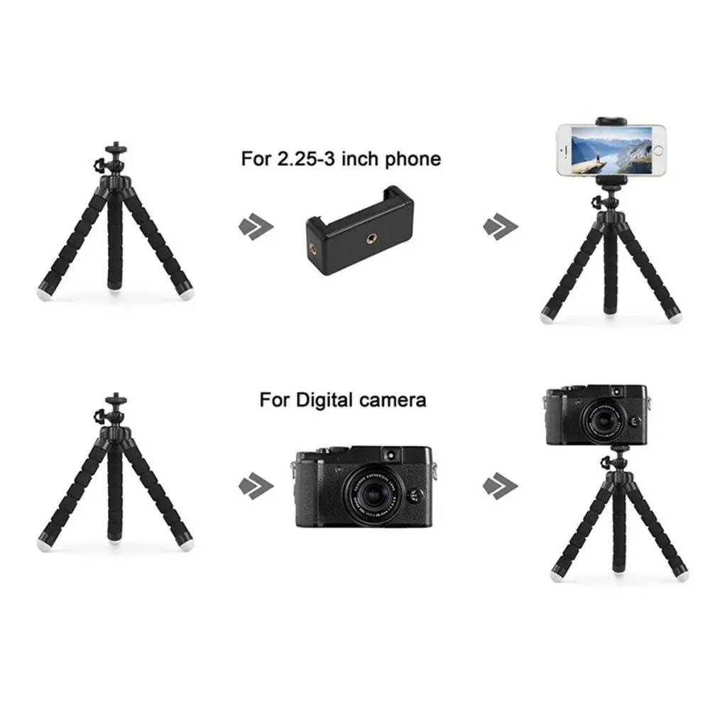 Гибкая Губка Осьминог Мини штатив с Bluetooth дистанционного спуска затвора для iPhone