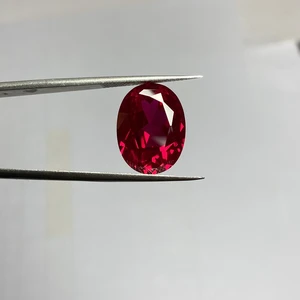Meisidian 13x18mm Oval Cut 5A Quality 14 Carat Corundum Red Ruby Sapphire Loose Gemstone