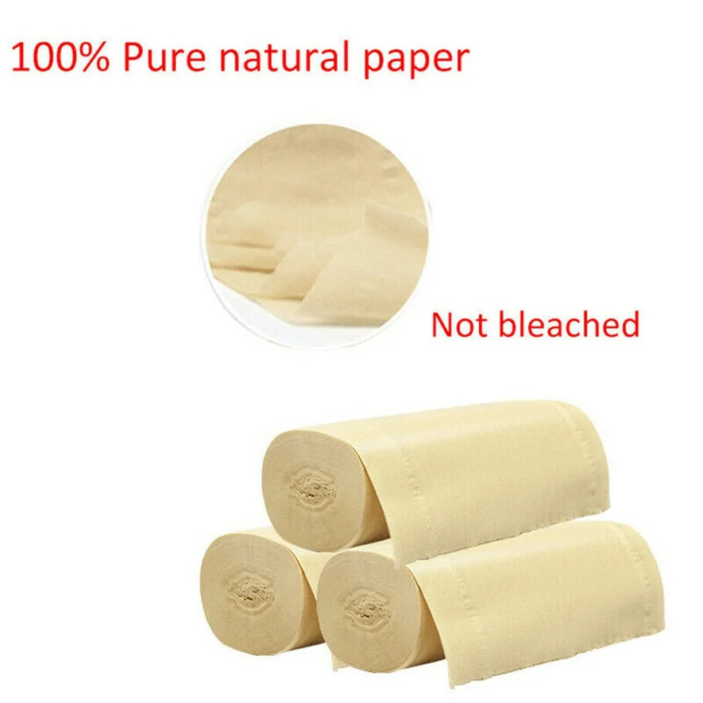 10 шт. три слоя туалетной бумаги натуральная бамбуковая целлюлоза лицевая бумага