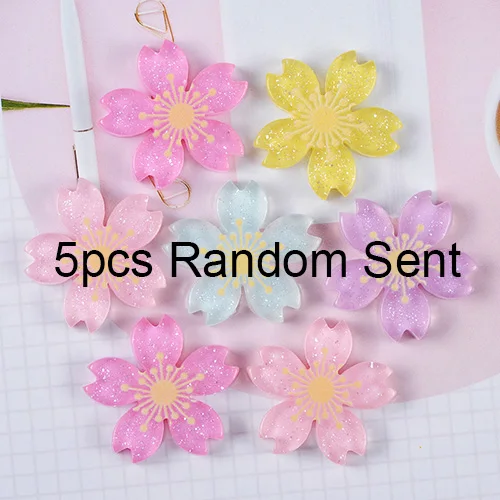 5pcs Random Sent Happy monkey 10 шт. вишневые ломтики слизи поставки смолы подвески в форме цветов Набор сложения DIY ремесла наполнитель для пушистой прозрачной слизи глины - Цвет: 5pcs Random Sent