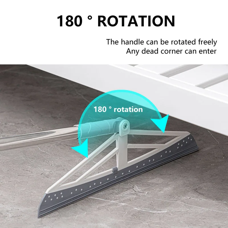 

180 Degree Rotating Magic Broom Removable Floor Wiper Squeegee For Floor Cleaning Floor Squeegee Sweeping Brush Pet Hair Broom