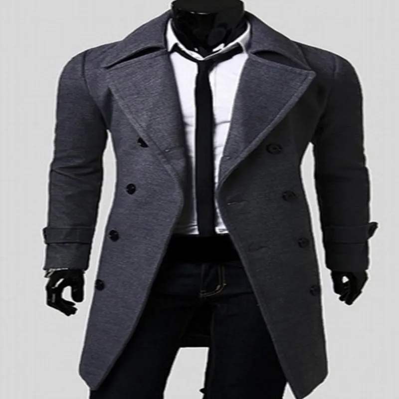 

2021 winter fashion long comfortable wool casual overcoat men