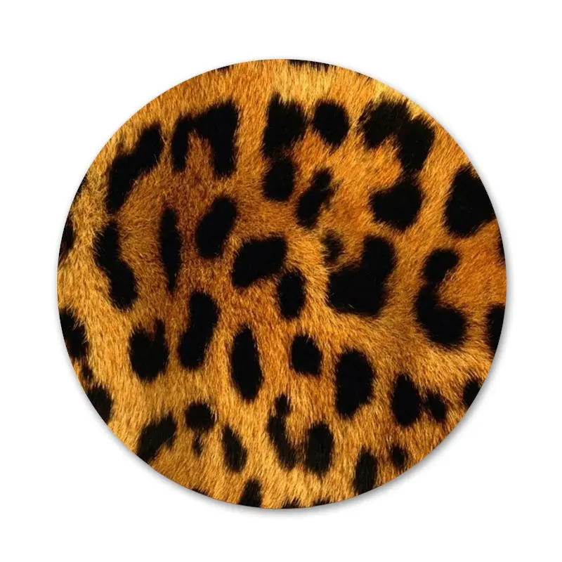 Значки 58 мм с тигровым леопардовым принтом значки металлические для украшения