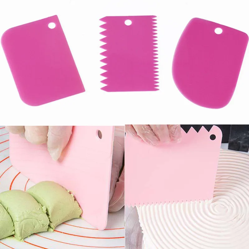 Портативный скребок для крема 3 шт./лот с неровными зубцами сделай сам украшения