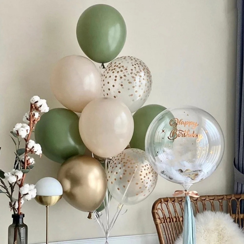 Kit de guirnalda de arco de Globo Verde para decoraci&oacute;n de boda, fiesta de cumplea&ntilde;os, aniversario, d&iacute;a de amor, pasta de frijol de Color Retro, 119 Uds.-4