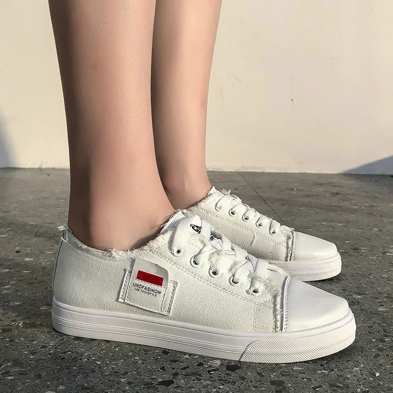 Осень-зима 2020 Новые Белые Повседневные кроссовки на плоской подошве Женская