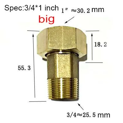 Латунный медный счетчик воды соединительный соединитель G1/2*3/4 G3/4*1 дюйм G1 * 1 2