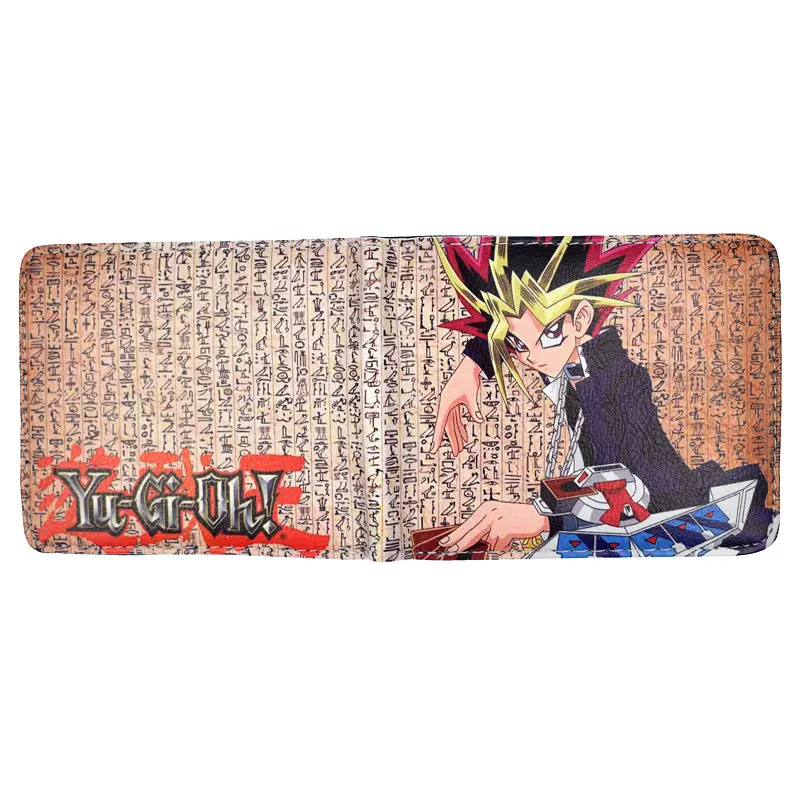 Мультфильм Yu Gi Oh короткий кошелек Высокое качество PU мужской кошелек мальчик кошельки для монет