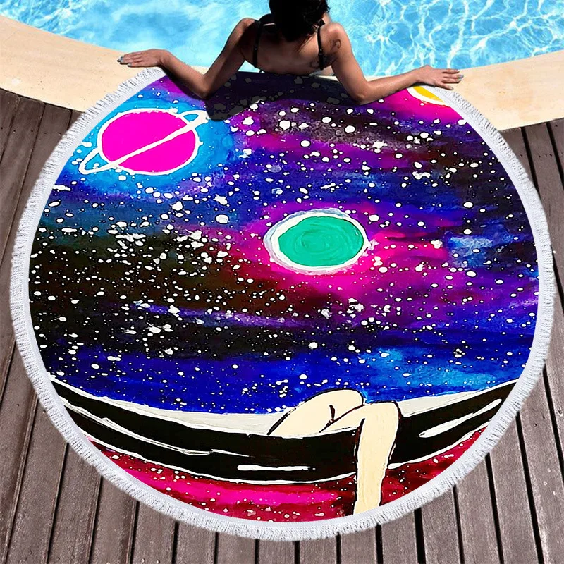 Пляжное одеяло с рисунком для транспортировки 150 см коврик пикника кемпинга