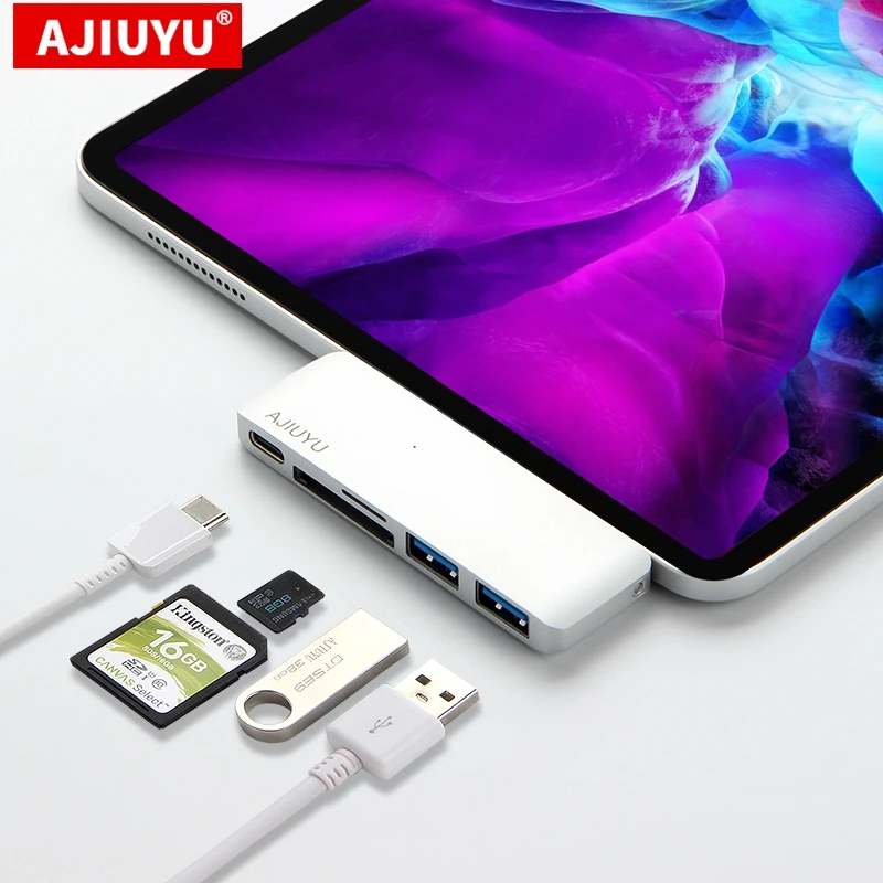 USB концентратор AJIUYU для iPad Pro 12 9 11 2020 2018 Тип C 3 1 на HDMI USB3.0 PD порт 5 мм адаптер док