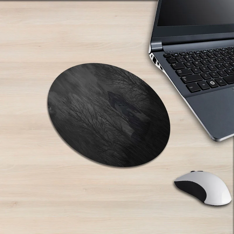 Круглый компьютерный коврик для мыши XGZ в стиле ретро с рисунком городской пейзаж