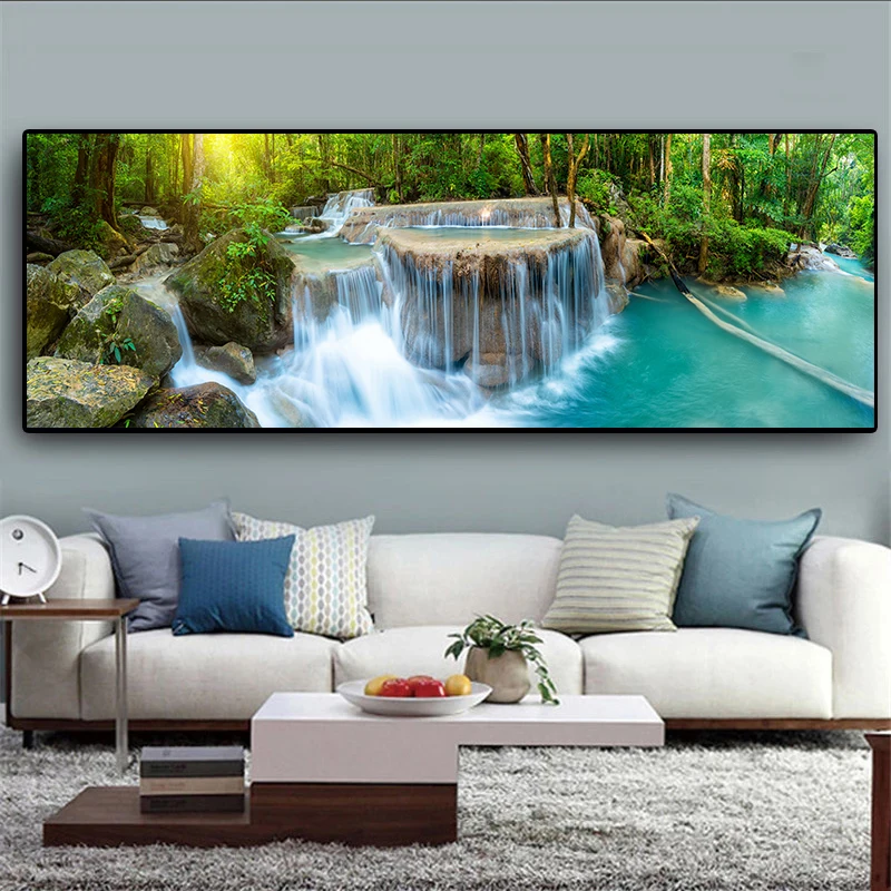 

Nature Scenery Sea Mountain Canvas Painting Landscape Living Room Decor Poster and Prints Wall Art Pictures Home Decor