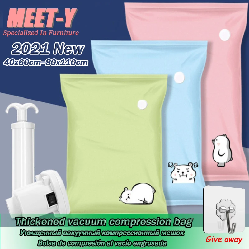 

New 1Piece Thicken Vacuum Co2 Compression Bag Quilts Clothes Damp-proof Anti-Mould StorageBag Space Saver Travel Accessories