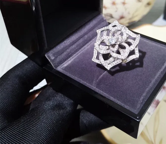 Дизайнерское модное кольцо из серебра 925 пробы ювелирные изделия большое с