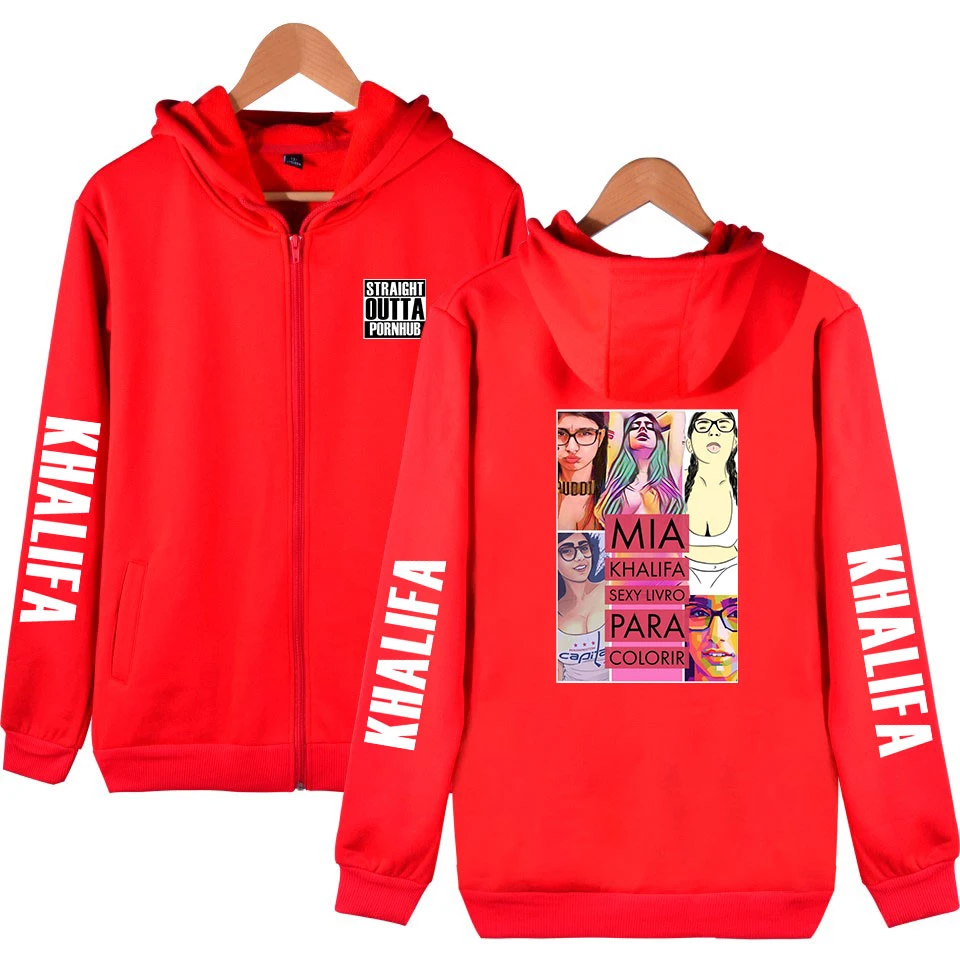 

Mia Khalifa Custom Printed Harajuku Zipper Hoodies Women/Men Long Sleeve Hooded Sweatshirt 2020 New Casual Streetwear Clothes