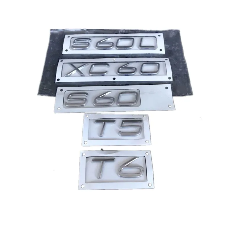 

For Volvo T3 T4 T5 T6 V40 V60 V8 S40 S90 V90 S60L S80L XC60 XC90 C30 20T AWD Chrome Silver Emblem Logo Badge sticker