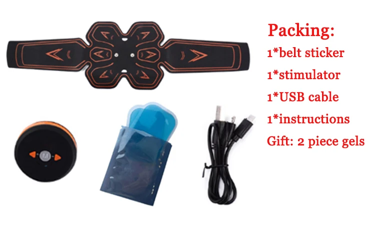 belt ABS/EMS перезаряжаемый беспроводной стимулятор мышц живота Смарт фитнес-Массажная наклейка пояс для похудения - Цвет: belt