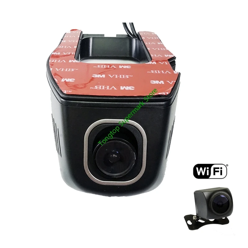 Универсальный Wifi DVR для Toyota/Chevrolet/Ford/Nissan/Kia/hyundai регулируемый угол управления с помощью приложения две Камеры дополнительно