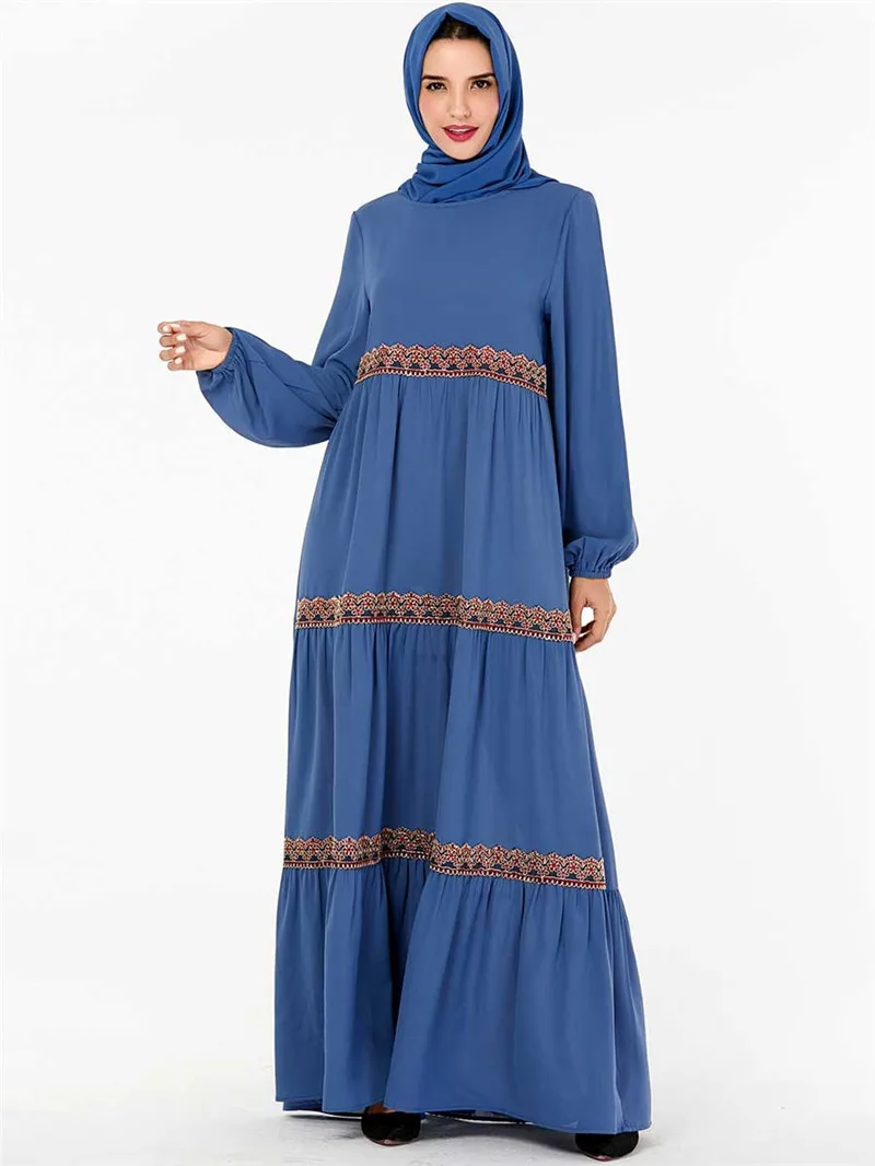 Мусульманское длинное платье вечерние шифоновые платья в мусульманском стиле