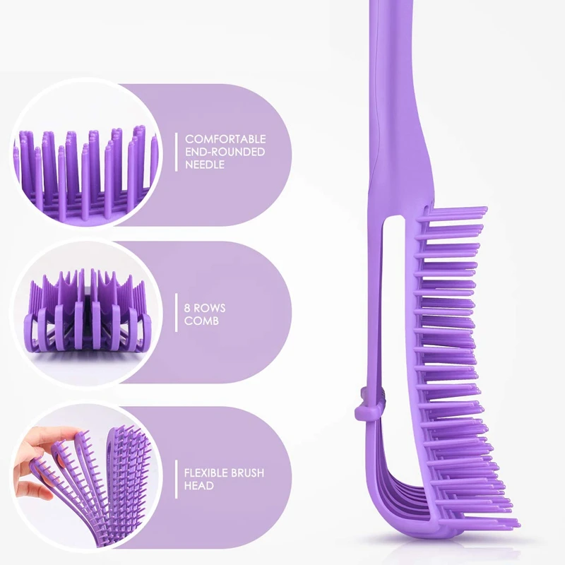 

Hair Brush Scalp Massage Comb Detangle Hairbrush Wet Curly Health Care Comb for Salon Hairdressing Styling Tool