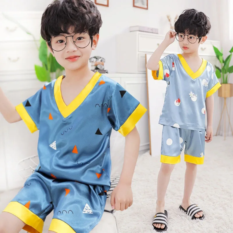 Детские летние Пижамные комплекты пижама для брата сестры ночные рубашки одежда