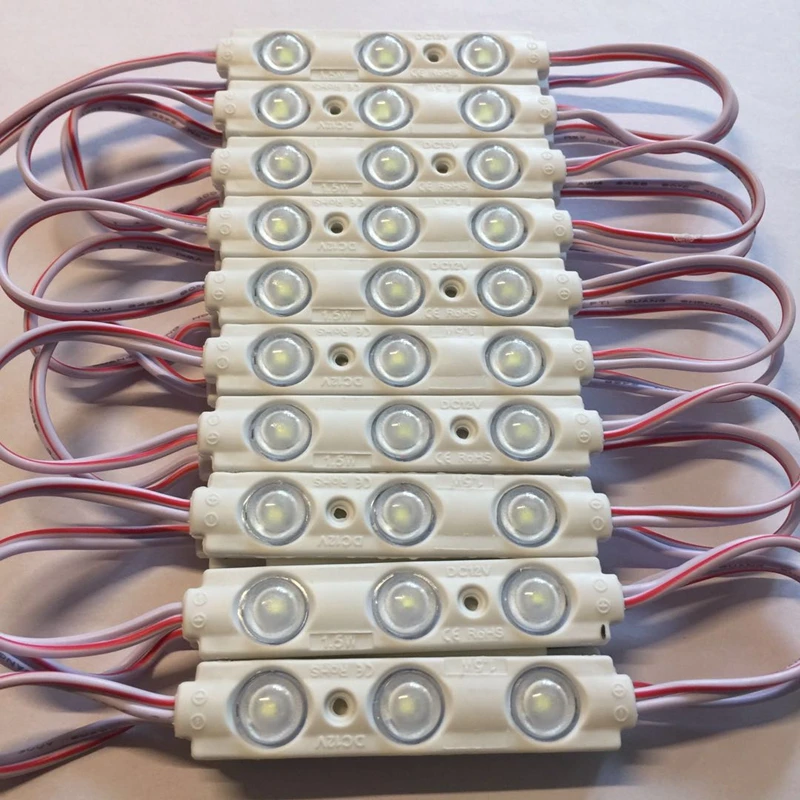 1000pcs 2835 LED Module for Advertising sign DC12V 1.5W Waterproof IP65 Wide Beam angle with Lens Shop Banner Cool white | Освещение