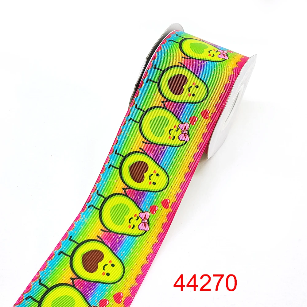 Товары для рукоделия корсажная лента с рисунком авокадо из мультфильма атласная