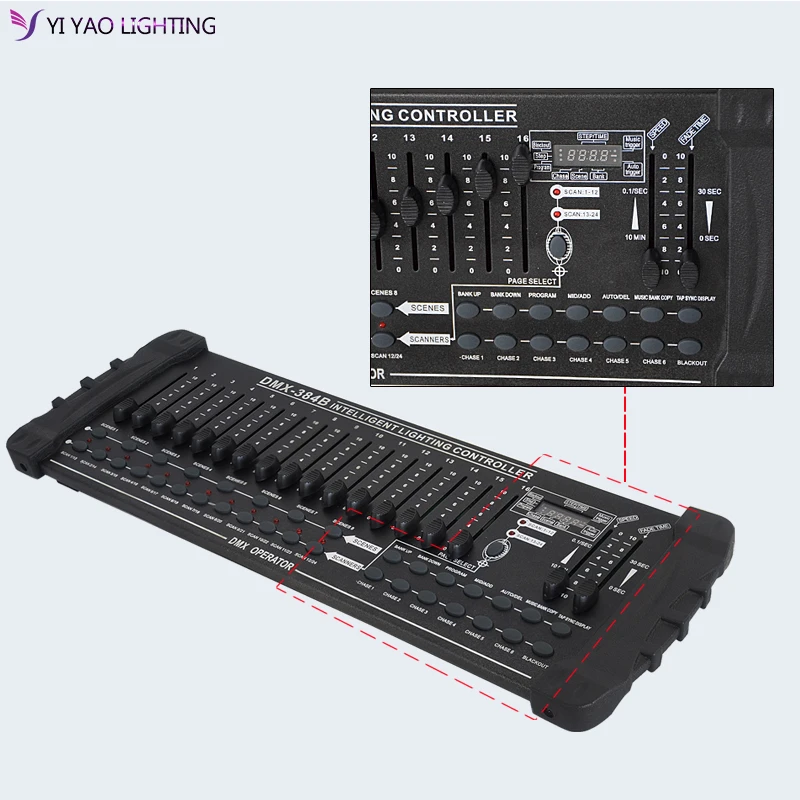 384 DMX 512 контроллер сцены Освещение лазерный проектор вечевечерние НКА паб ночной