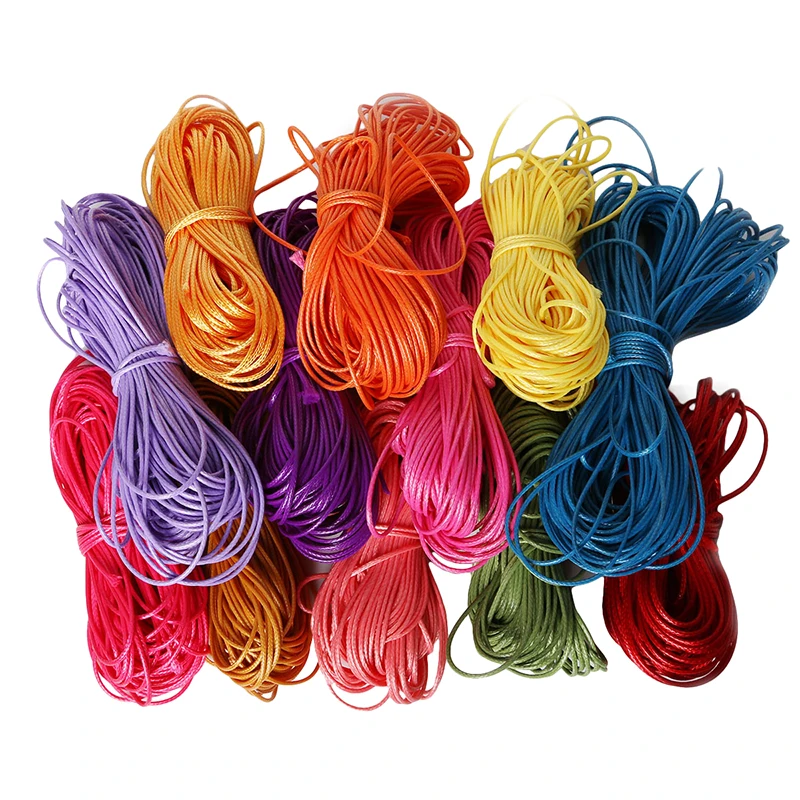 Мягкий атласный нейлоновый шнур многоцветный канат 15 м для изготовления