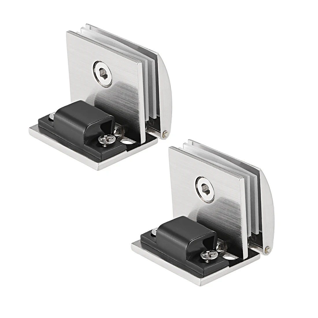 

uxcell Glass Hinge Cabinet Door Cupboard Showcase Hinge Glass Clamp Zinc Alloy for 5-8mm Glass Thickness 2 pcs