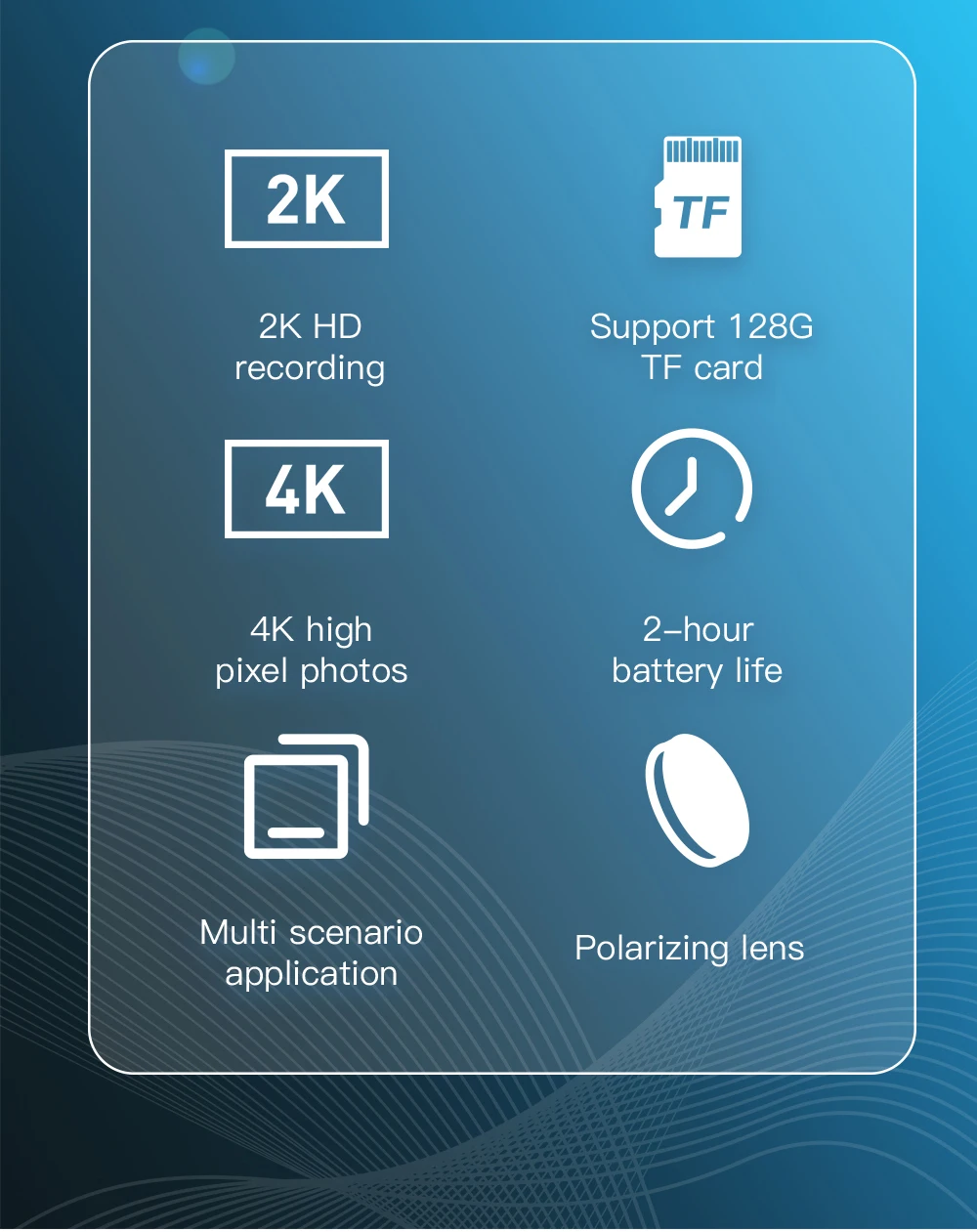 4K наружная мини-камера Espia очки микро камера 2K солнцезащитные видеорегистратор