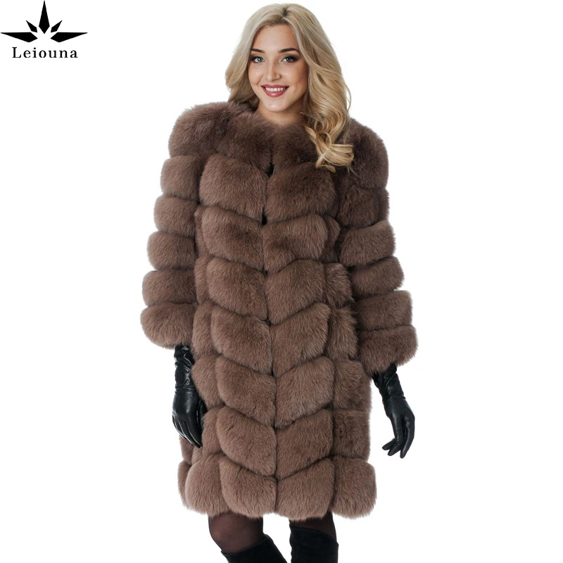 Leiouna 2019 новые кожаные и меховые дамские имитирующие лисы Мао часть рукава