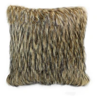 bedside cushion and pillowcase long hair fake fur single side
