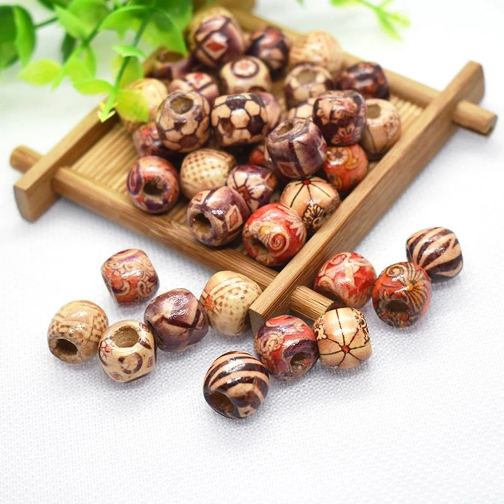 200 шт. детские деревянные бусины для волос|Наборы бусин и бисероплетение| |