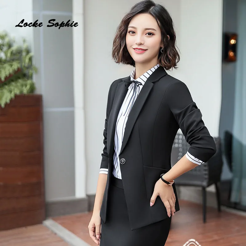 Фото 1pcs Women's plus size Blazers coats 2020 Winter Fashion cotton Slim fit Small Suits jackets ladies Skinny office Женская одежда 1pcs Women's plus size Blazers coats 2020 Winter Fashion cotton Slim fit Small Suits jackets ladies Skinny office Женская одежда