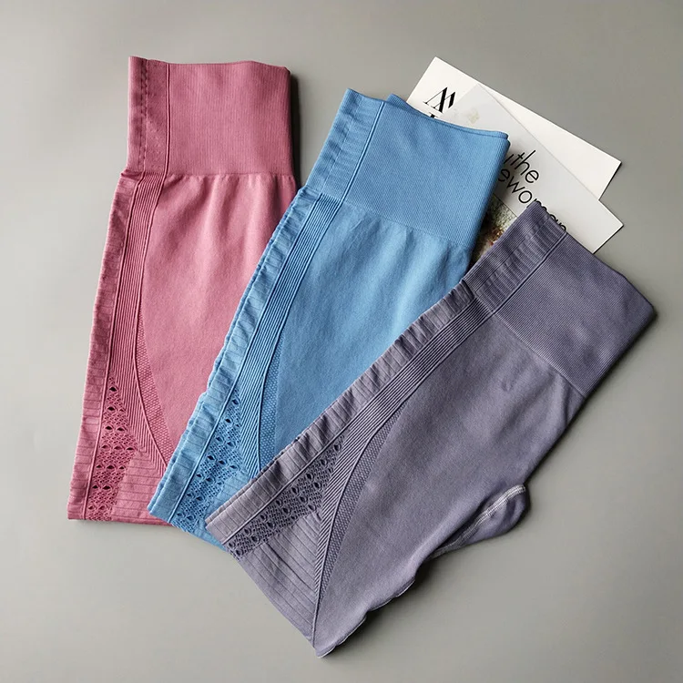 Забавные оранжевые женские леггинсы с высокой талией Бесшовные дышащие тонкие