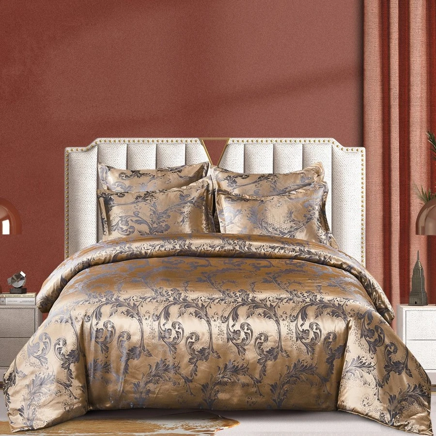 

Jane Spinning Floral Luxury Bedding Set Gold Bed Linen Flower Duvet Cover King Single Comforter Set Queen For Adults