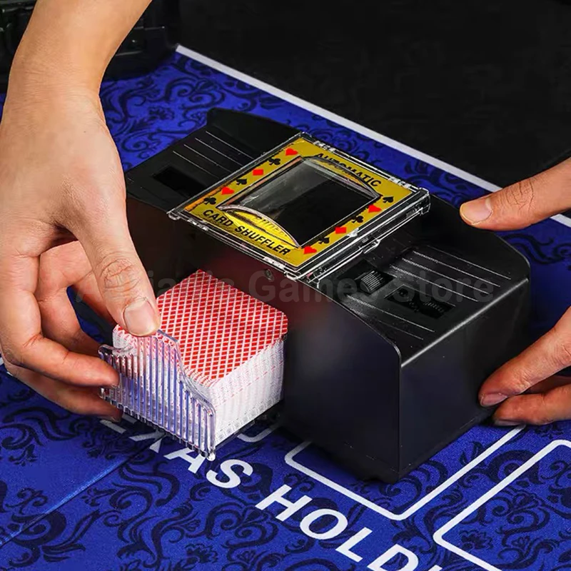 2 деки автоматические покерные карты пластиковые игральные карты|card shuffler