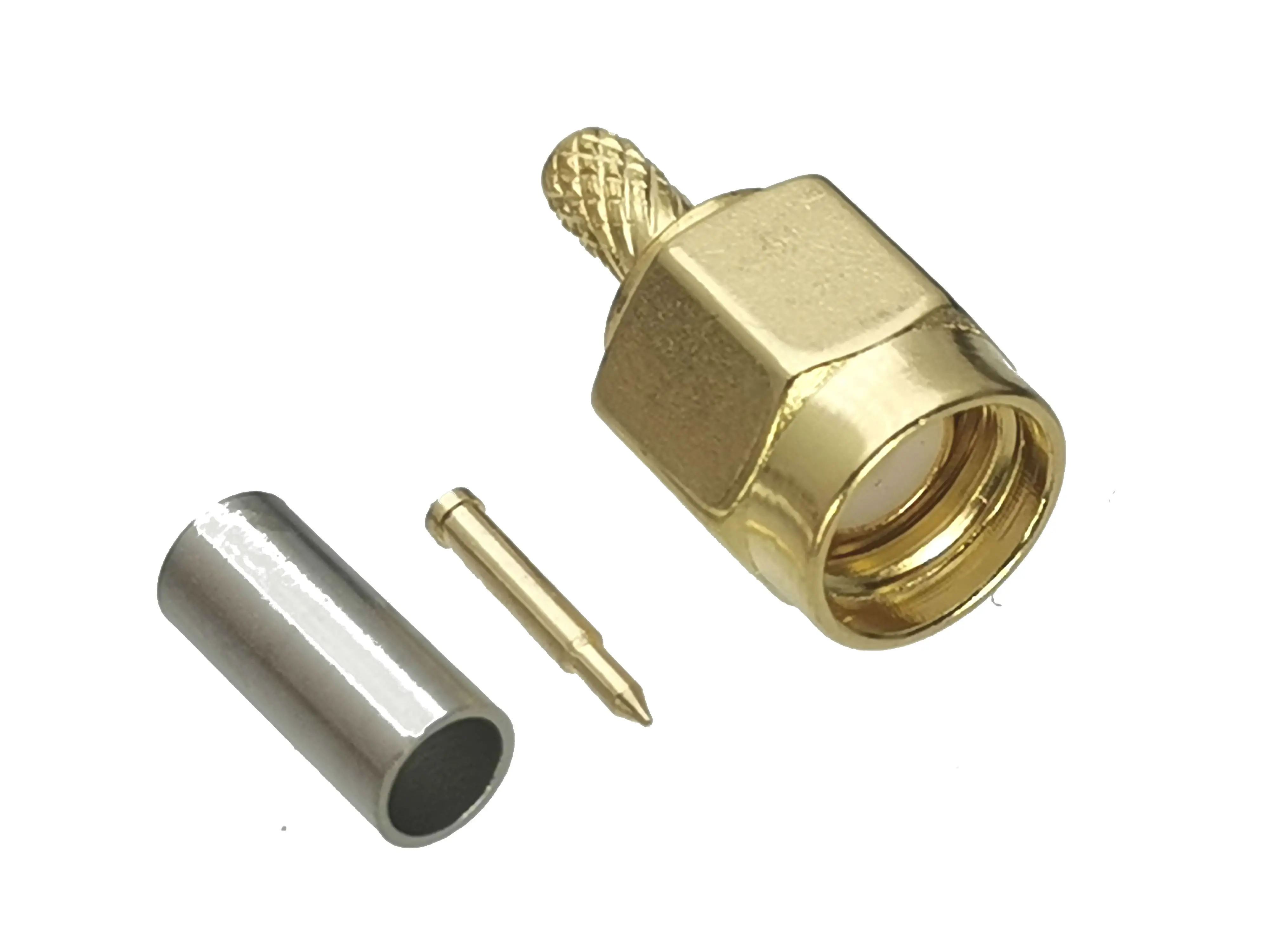 10 шт. разъем SMA штекер обжимной RG316 RG174 LMR100 RF адаптер коаксиальный высокого