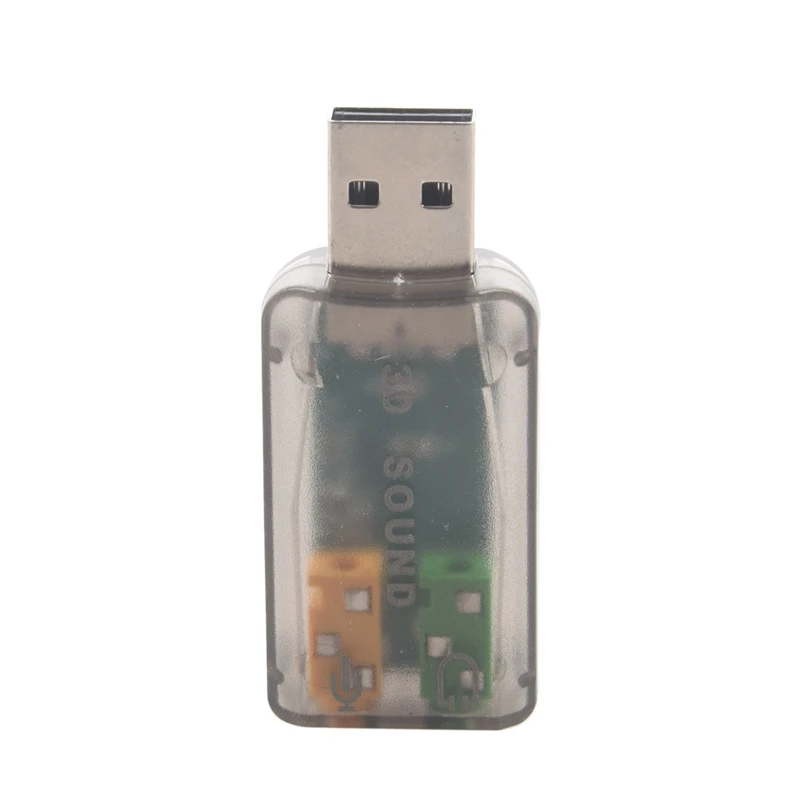 

Мгновенно внешняя 5,1 USB 3D Звуковая карта адаптер для ПК настольного ПК ноутбука ноутбуков создает Miniphone In и аудио разъем F