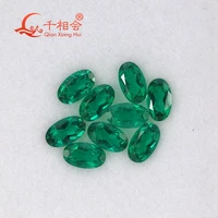 small size green color oval shape created hydrothermal muzo emerald including minor cracks and inclusions loose gemstone
