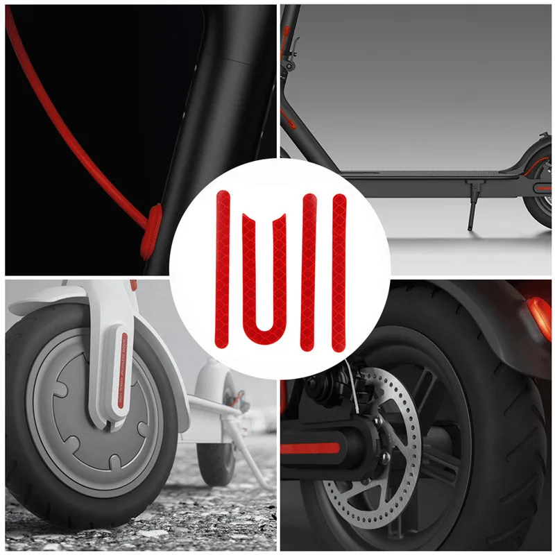 Reflective Sticker For Xiaomi Mijia M365 Electric Scooter Pro Front Rear Wheel Tyre Cover Protective Shell El | Спорт и развлечения