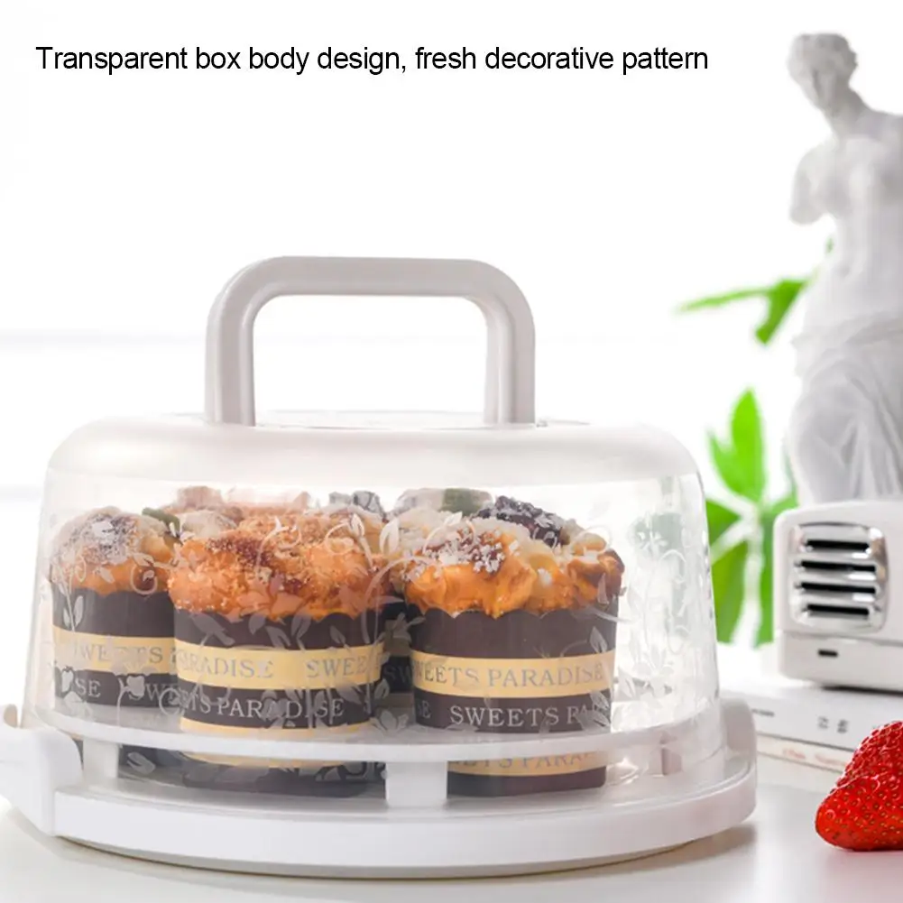 Портативный легкий круглый торт ко дню рождения десерт фрукты для хранения и