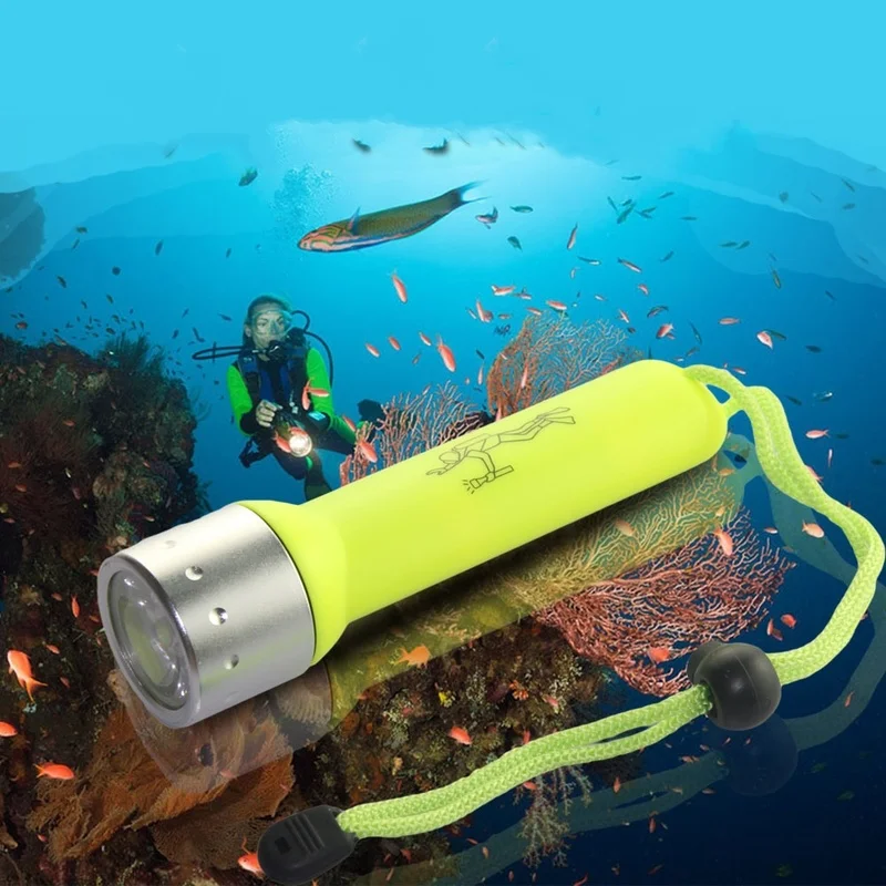

2000LM Q5 светодиодный Водонепроницаемый фонарик для аквалангиста, вспышка для подводного погружения и светильник Портативный с постепенным у...