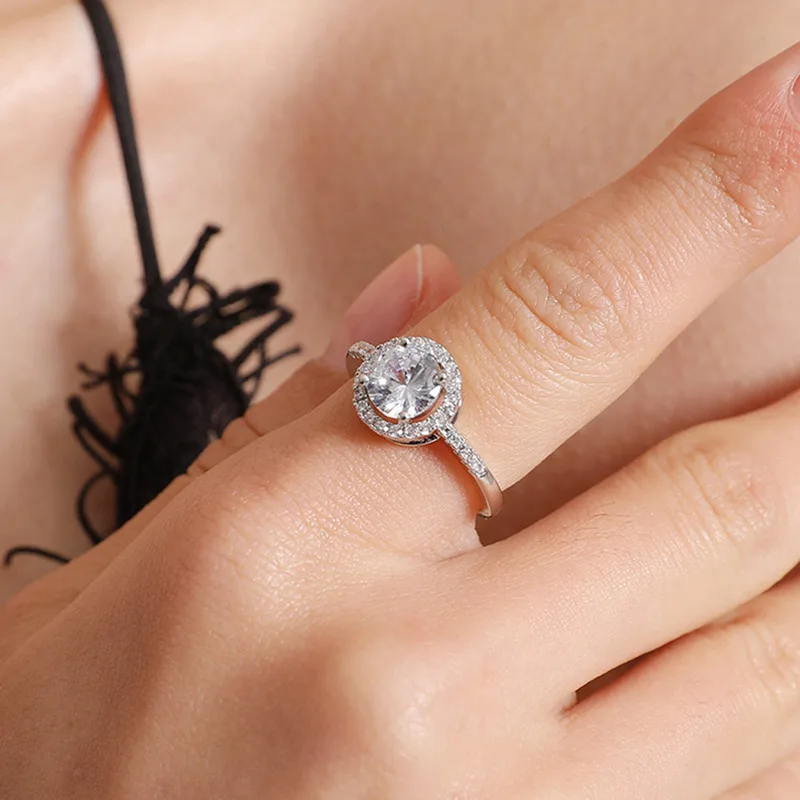 Классические роскошные обручальные кольца женские круглые стразы AAA Премиум