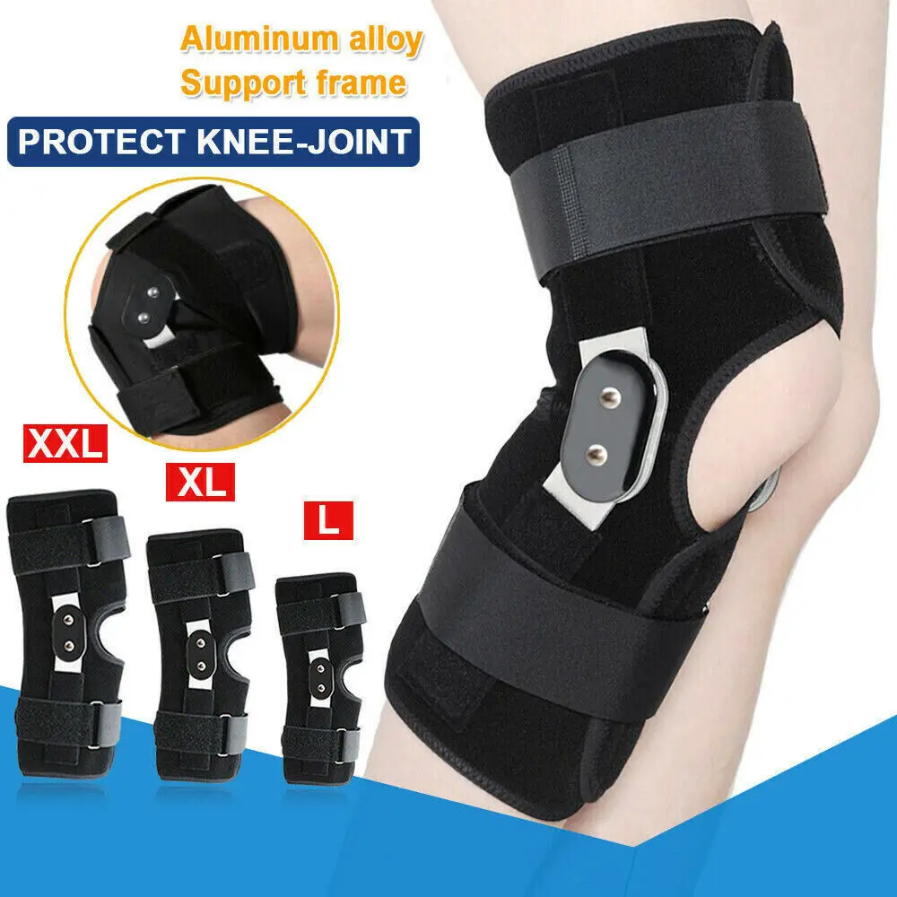 

New Adjustable Aluminium Double-Hinged Knee Brace Support Medical Grade Breathable Open Running Basketball Knee Protectors M-2XL