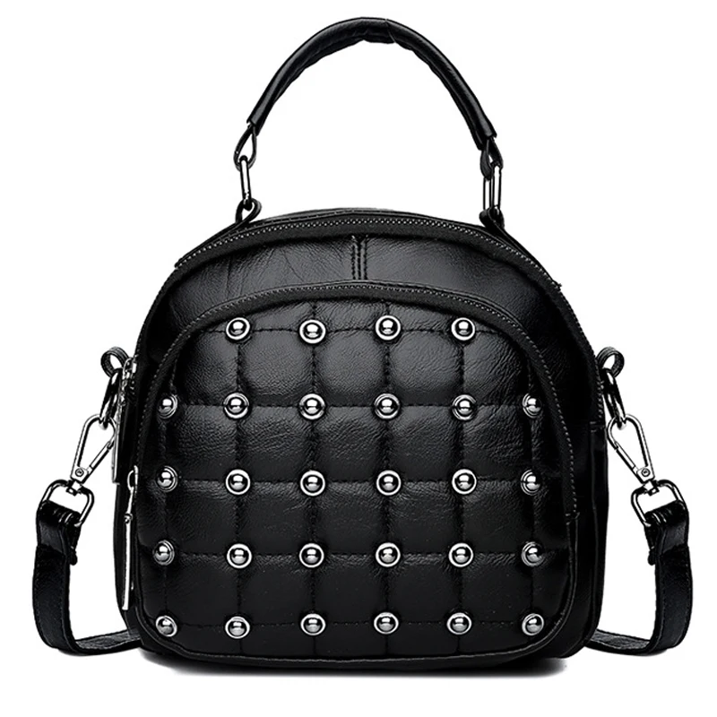 

Fashion Travel Bead Backpack for Teenage Girls Leather School Bags Rivet Backpack Mochila Feminina Backpacks Women Shoulder Bags